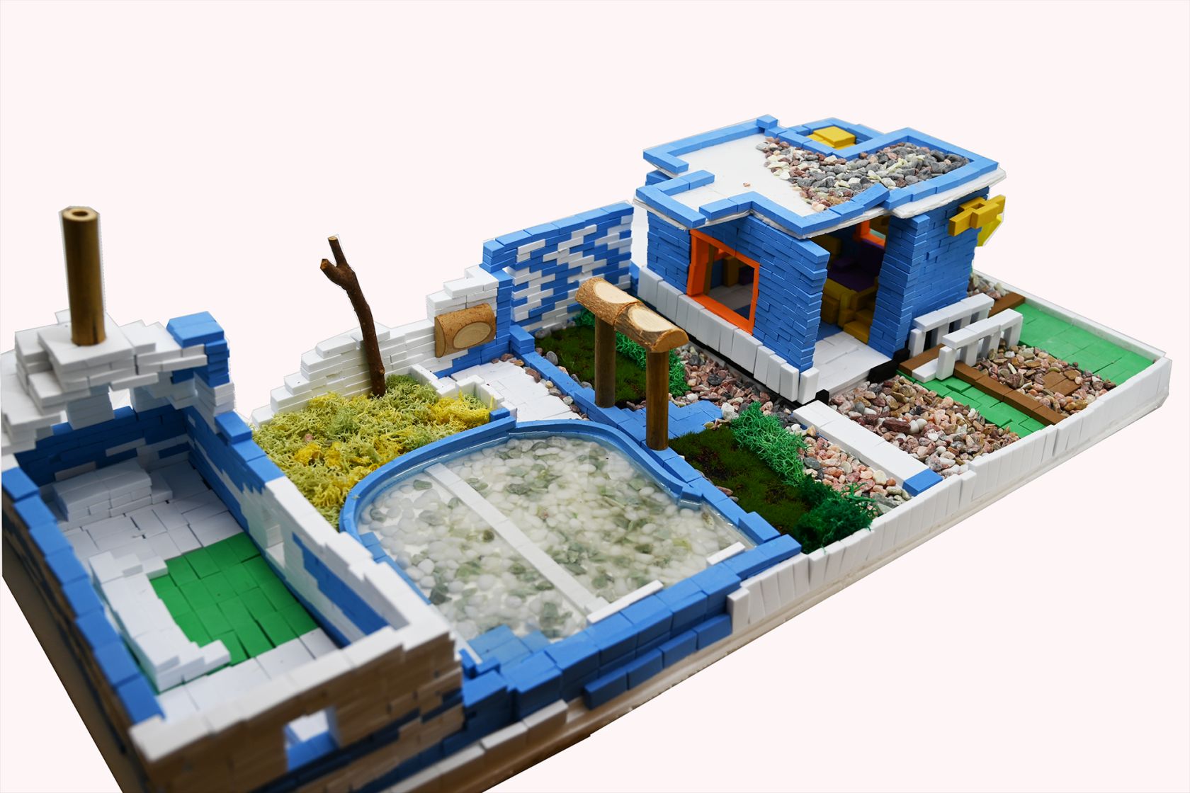 Luxury Villa (Mixed Media)